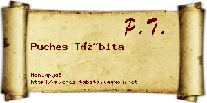 Puches Tábita névjegykártya